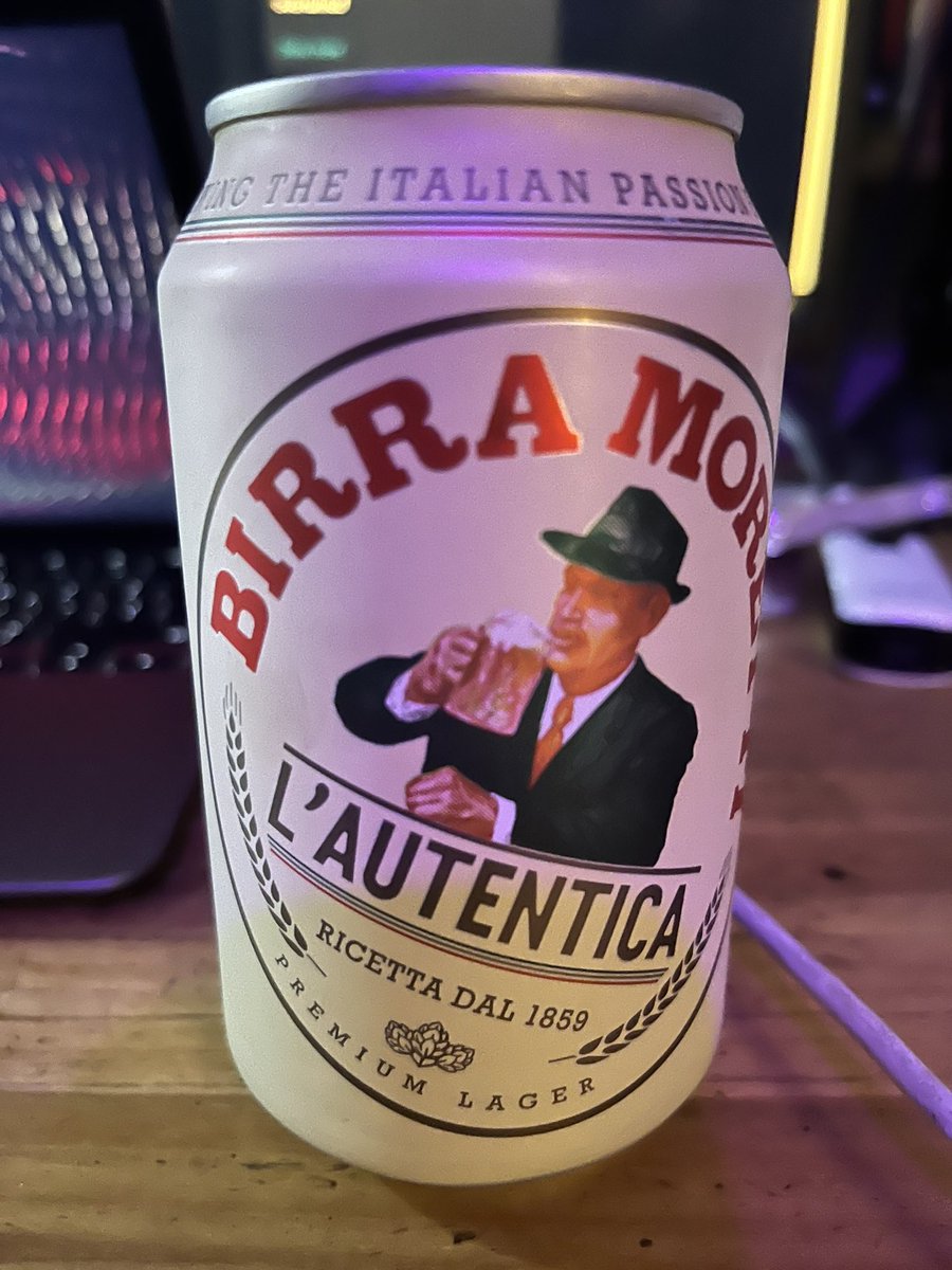 I found this beer on the left when I was over in Spain last week. And I was unable to get a proper buzz off it. Because I couldn’t stop thinking about how he looks like he’s laughing at a joke that Mr. Morretti made.