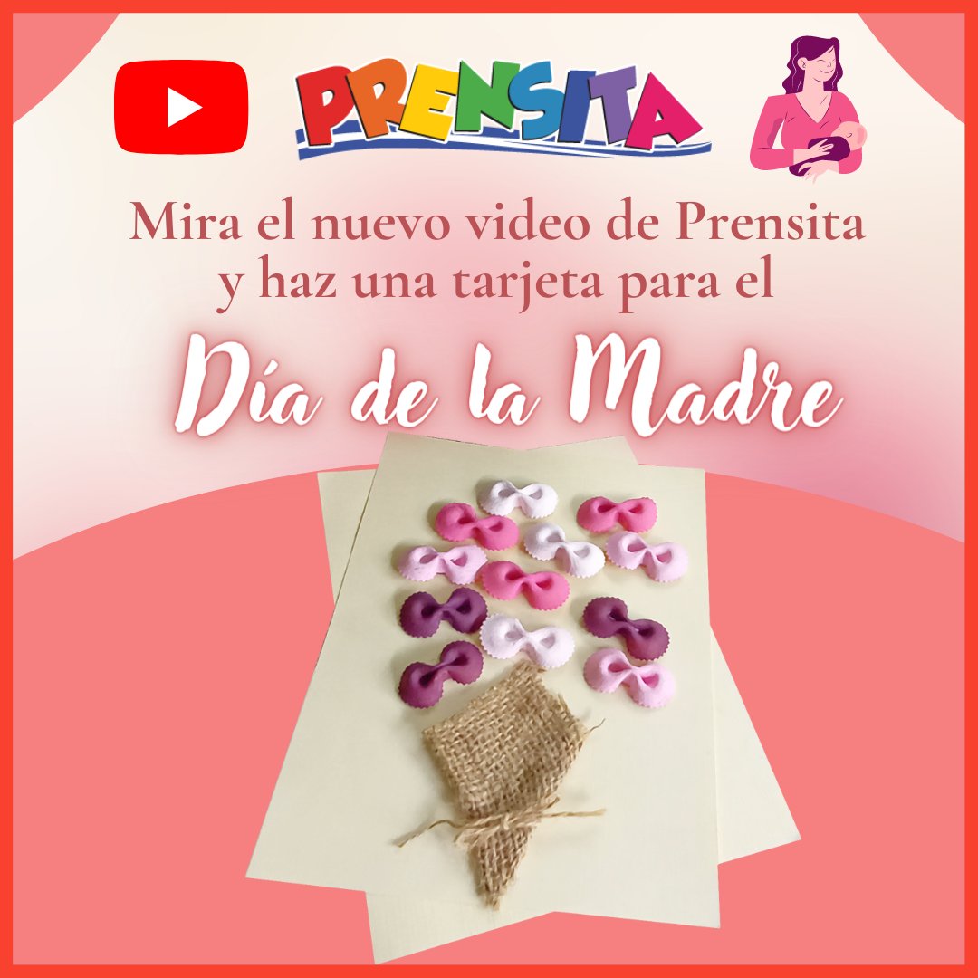 prensita's tweet photo. Mira el nuevo video de Prensita, te proponemos una manualidad para el Día de la Madre 🌷. 

https://t.co/8eNNen4XLY

#diadelamadre #manualidad #DIY #corbatitas #tarjeta #paramama #mothersday https://t.co/5NIhEez6c7