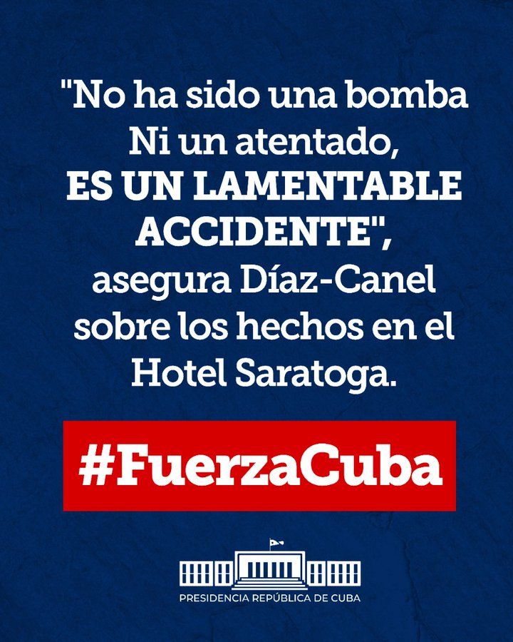 MTSS_CUBA's tweet photo. #FuerzaCuba #HotelSaratoga https://t.co/h5papjTgXl