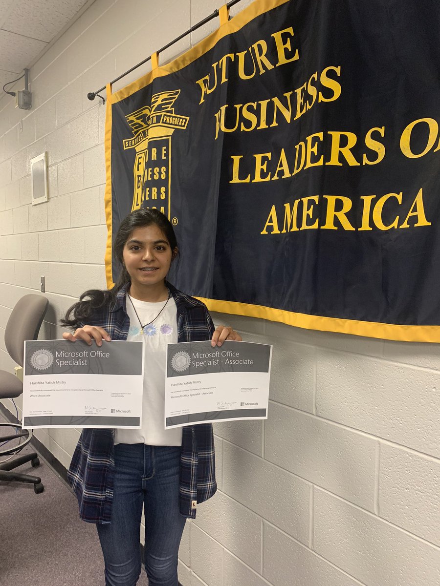 myhenley's tweet photo. Harshita and Maddi both added Microsoft Word certification today. Harshita is now a Microsoft Office Specialist since she is certified in all three programs. @CCCHSRaiders https://t.co/bWv0vhG9Qh
