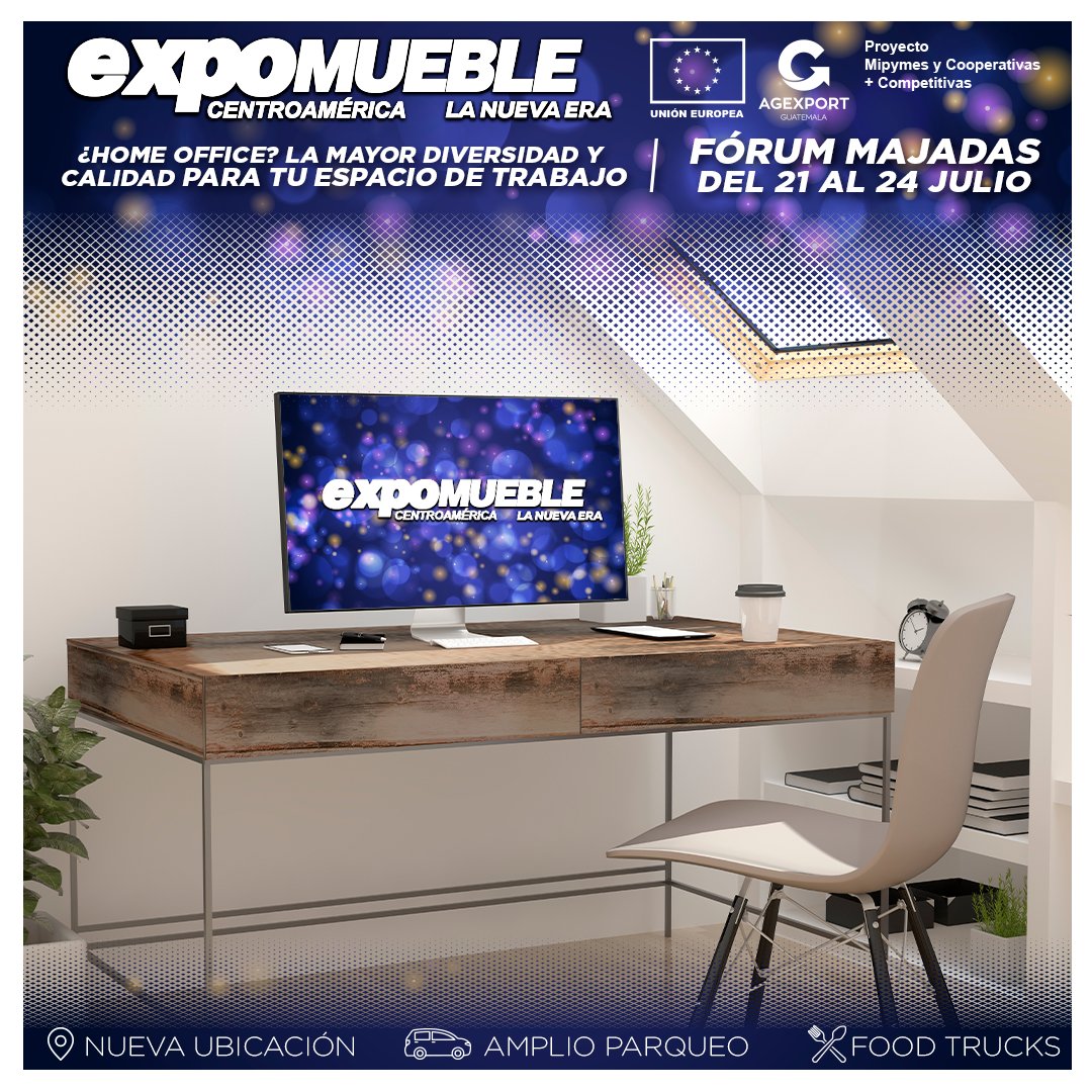 ¿Mucho tiempo trabajando desde casa?​
Llegó el momento de renovar tu espacio.​
Ven este 21 al 24 de julio.​

Nos encontraremos en:​

📍Fórum Majadas.