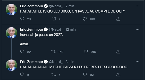 SandakiSurLeWeb's tweet photo. 📡| Le vendredi 06 Mai 2022 vers 23h @Neoxi_ s'est fait hack sa chaine, coup dur :/
#hack #neoxi #zemmour https://t.co/vgbFCLlyng