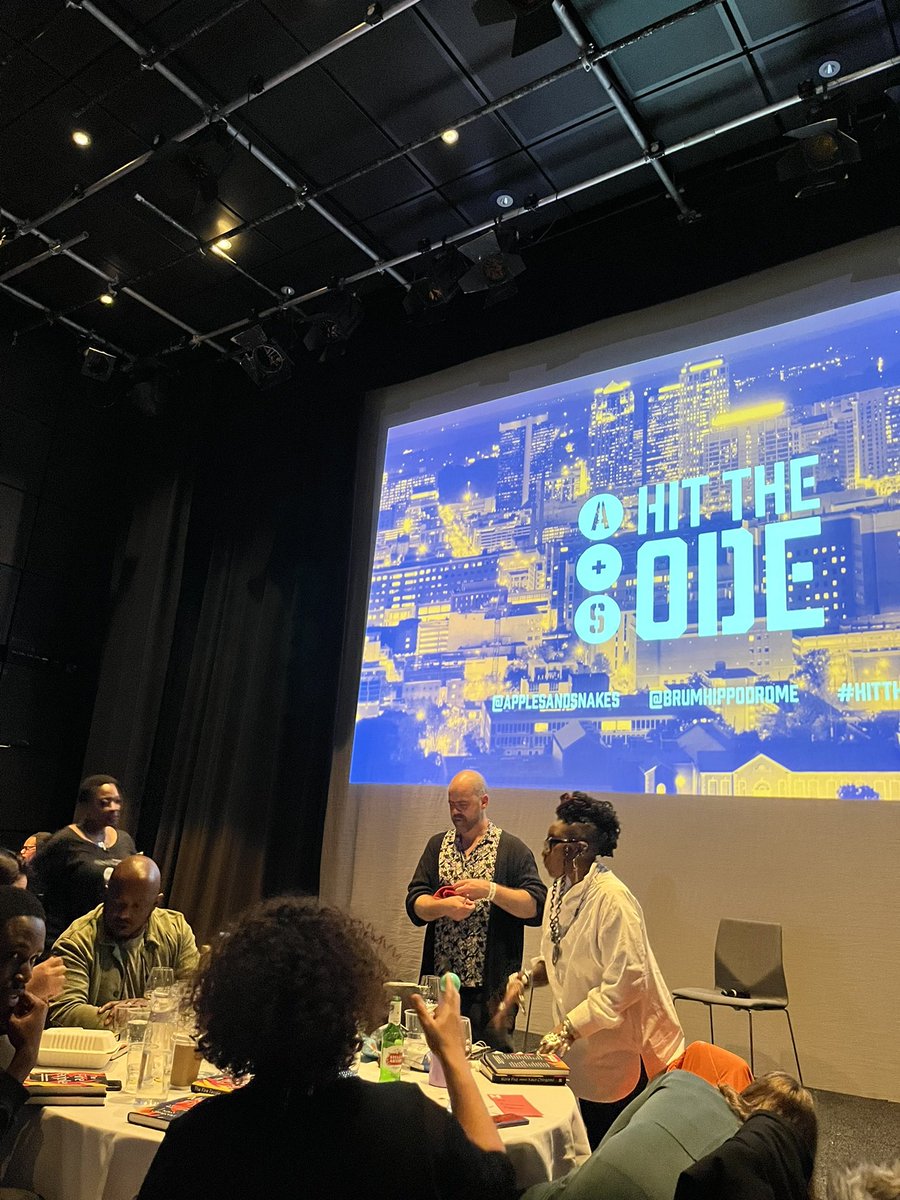 PoetryBrum's tweet photo. A night of shimmying and soulful poetry to celebrate the launch of MORE FIYA, edited by Kayo Chingonyi (@canongatebooks)—featuring @NickMakoha, @DzifaBenson and @KMcCarthyWoolf #HitTheOde @ApplesAndSnakes https://t.co/q2mo4jS5mg