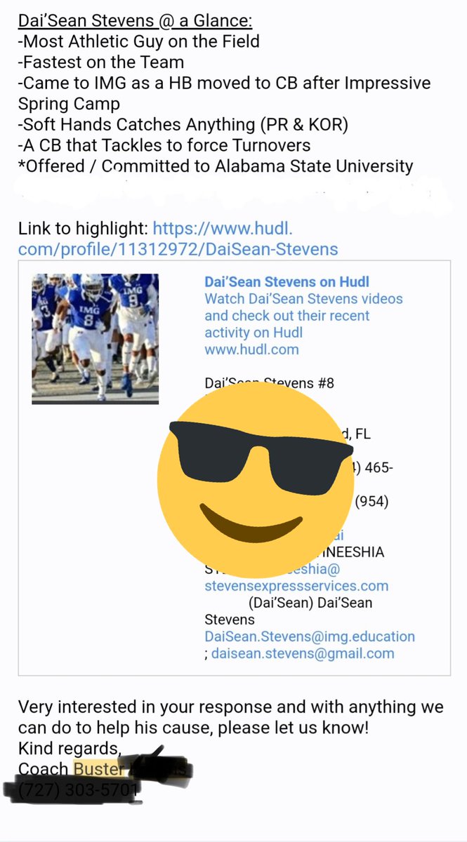 This makes me feel good as a player, knowing I bring 101% of me to the field! Thank you to 1 of my Coaches who sent out this response to another Coach on my behalf! Precise it #imgoinin #makeemfeelit