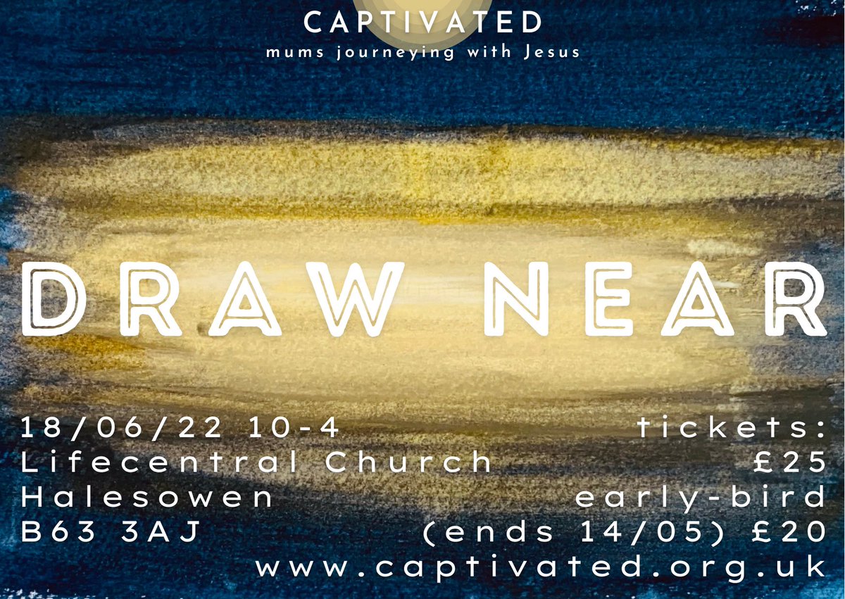 captivated01's tweet photo. Hi Captivated Mums, there's time for us to meet, worship and be inspired at this year's Captivated Conference!
For further info and link to tickets click link:

https://t.co/kLB9A6Cin4 https://t.co/JoWbc558nP