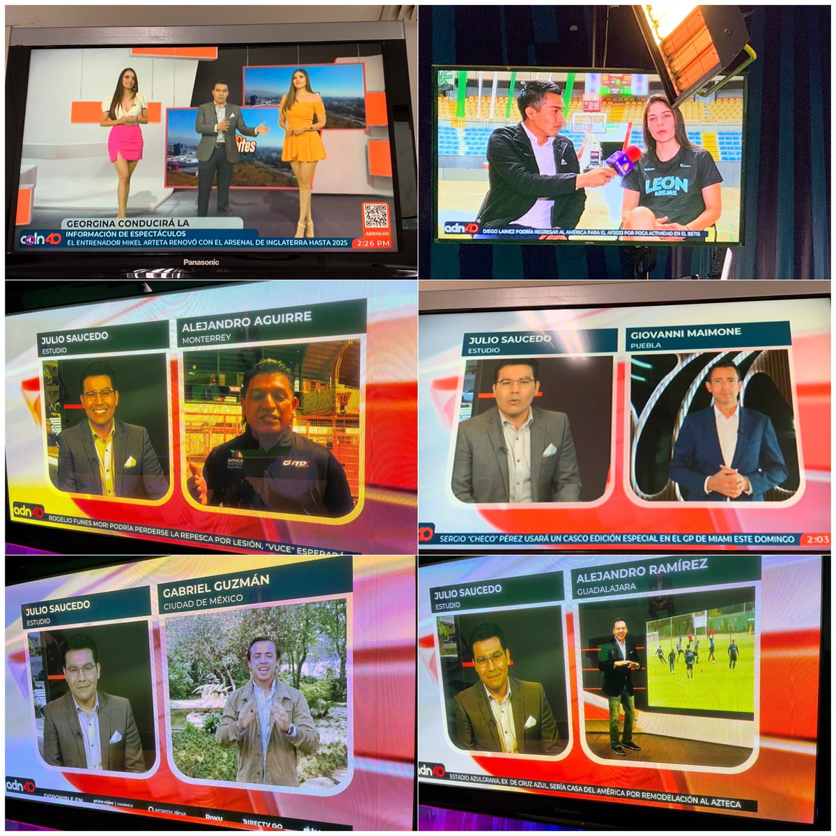 JULIO_SAUCEDO's tweet photo. Hoy nos divertimos mucho en @_ADN_DEPORTES
Inicia el repechaje y nos fuimos con los protagonistas
@RegioAguirre
@rams_alex
@giomaimone
#GabrielGuzman
Debuta @Abejasdeleonfem en casa
Ahí estuvo @pablo_mascorro
Y nuestras compañeras @LesliePerezTO @georginavr24 https://t.co/S5TMh1bnAK