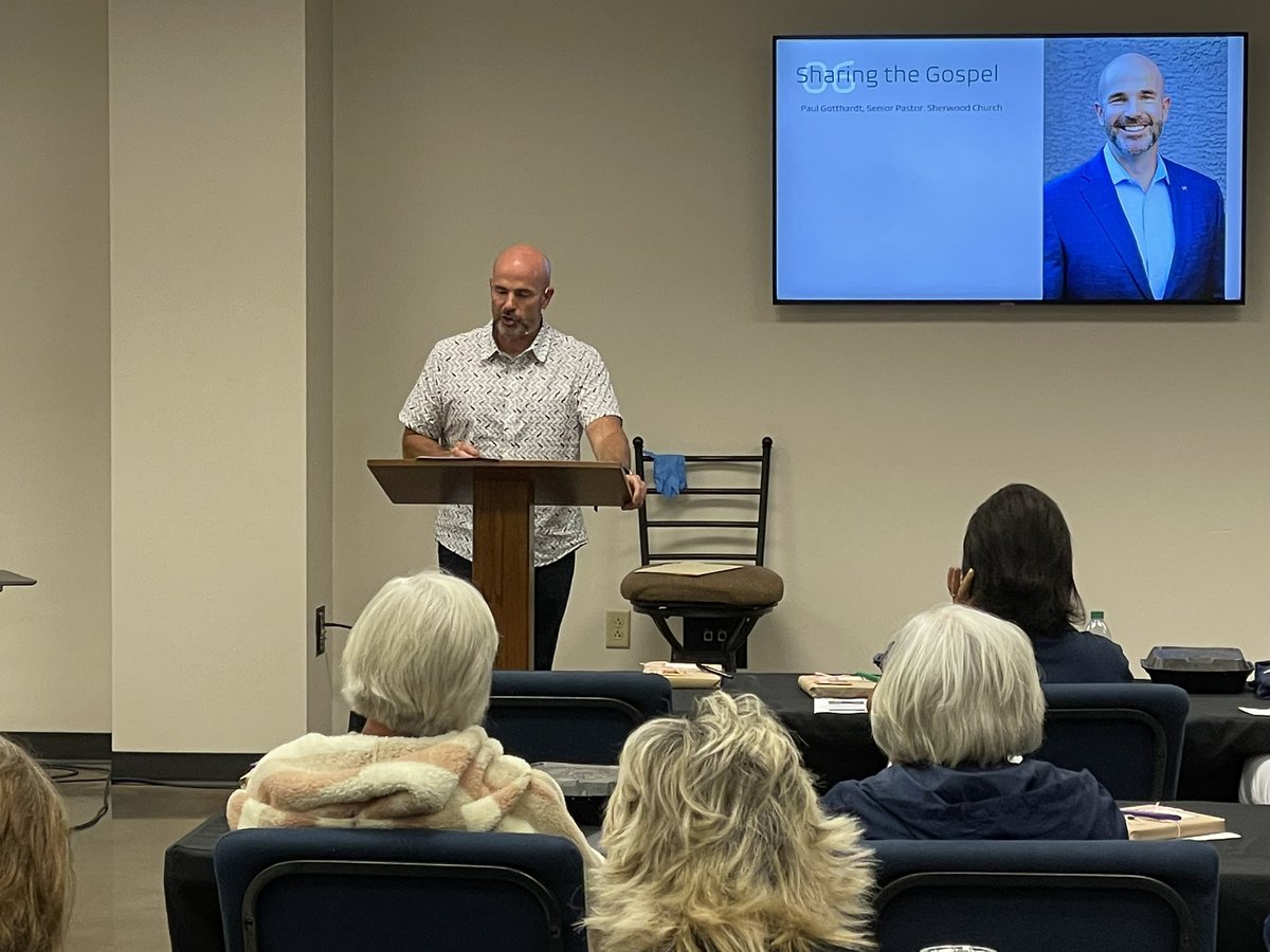 AlphaPregnancyC's tweet photo. Glad to have Pastor @PaulGotthardt speak about sharing the gospel at our annual team meeting for the team from our 5 centers. Thanks @SherwoodChurch and the many other churches that support us faithfully each month. @Missions_SBC @David_GSmith https://t.co/MfzeSJGBDG