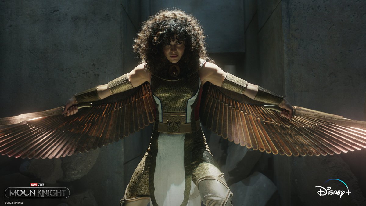 May Calamawy is Scarlet Scarab. Watch all episodes of Marvel Studios’ @MoonKnight, now streaming on @DisneyPlus.