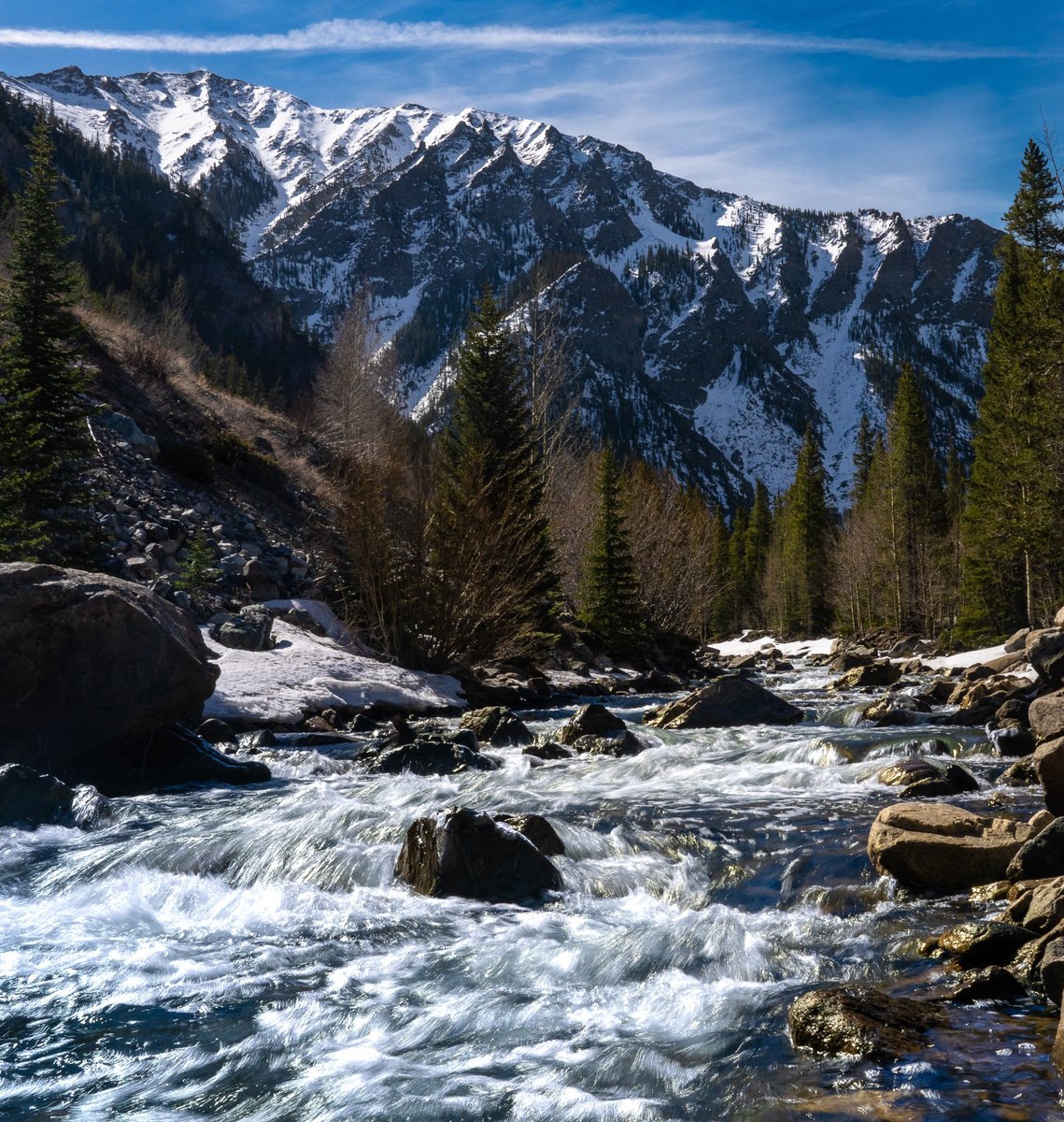 Officer's Gulch is looking picture-perfect as our mountains transition to spring
