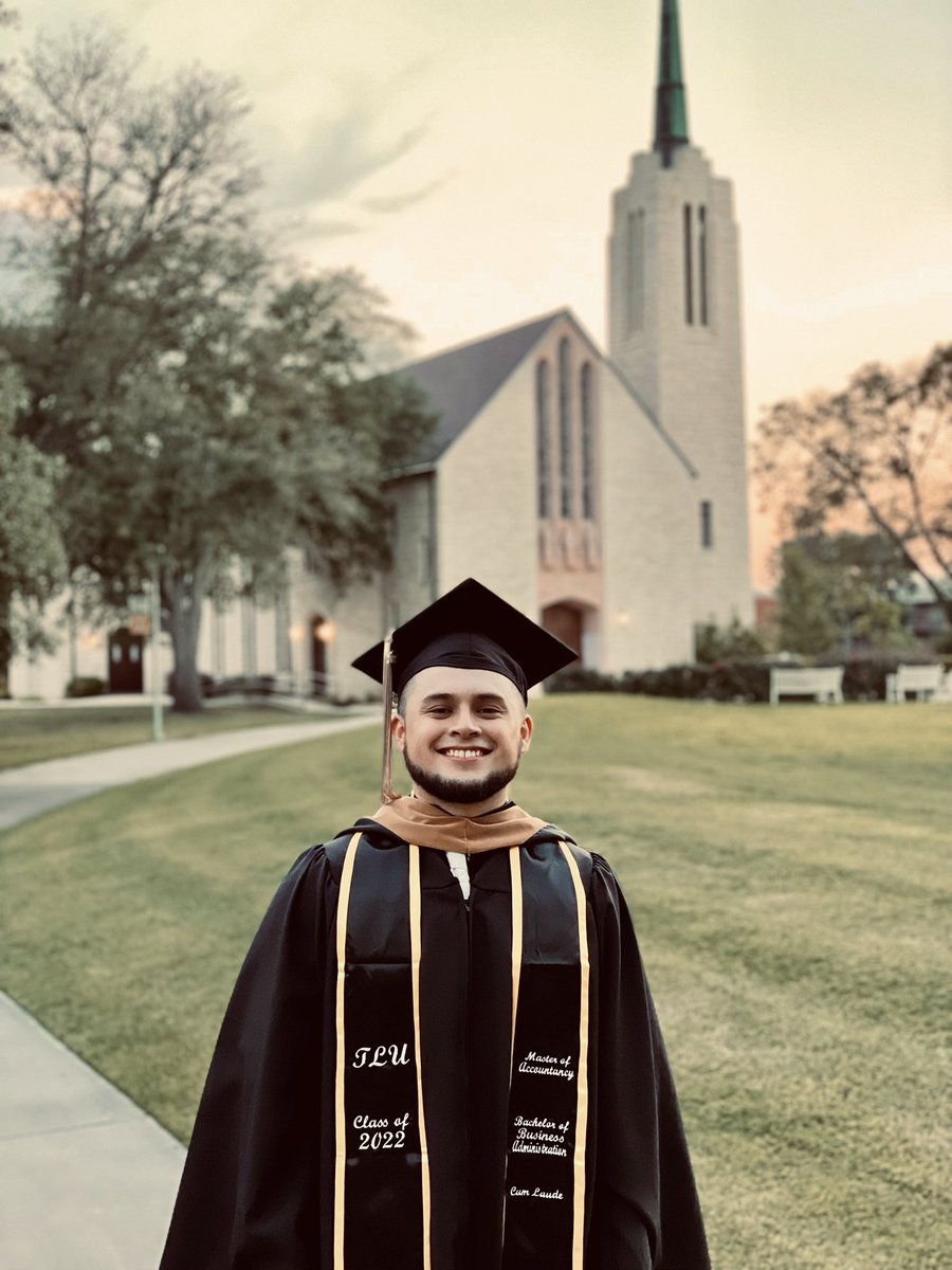 Austin1Castillo's tweet photo. Tomorrow I will be graduating from Texas Lutheran University with a Master's Degree in Accounting and a Bachelor's Degree in Business Administration. I couldn’t have accomplished this without my family, friends, and mentors, along with the man above! https://t.co/wmlD27XRuN