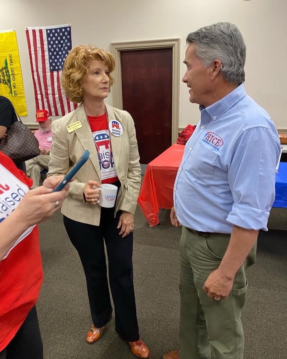 JodyHiceGA's tweet photo. Team Hice had an incredible time with members of the Lumpkin County Republican Party last night! Thank you to Chairwoman Katherine James for inviting us. We were honored to receive the endorsement of State Representative Will Wade! 

Let's #BootBrad and #RenewIntegrity! https://t.co/4jgjPcfjPX