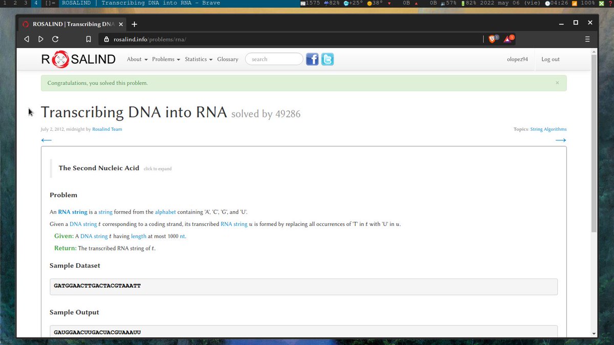 Nikoder94's tweet photo. Day 002 | Continuing with the challenge, I completed #Rosalin's second exercise.
- I learned more about loops and If.
- I learned now how to save the output in a txt file
#100DaysOfCode #Arch #Bioinformatics https://t.co/HC4gzdOIMp