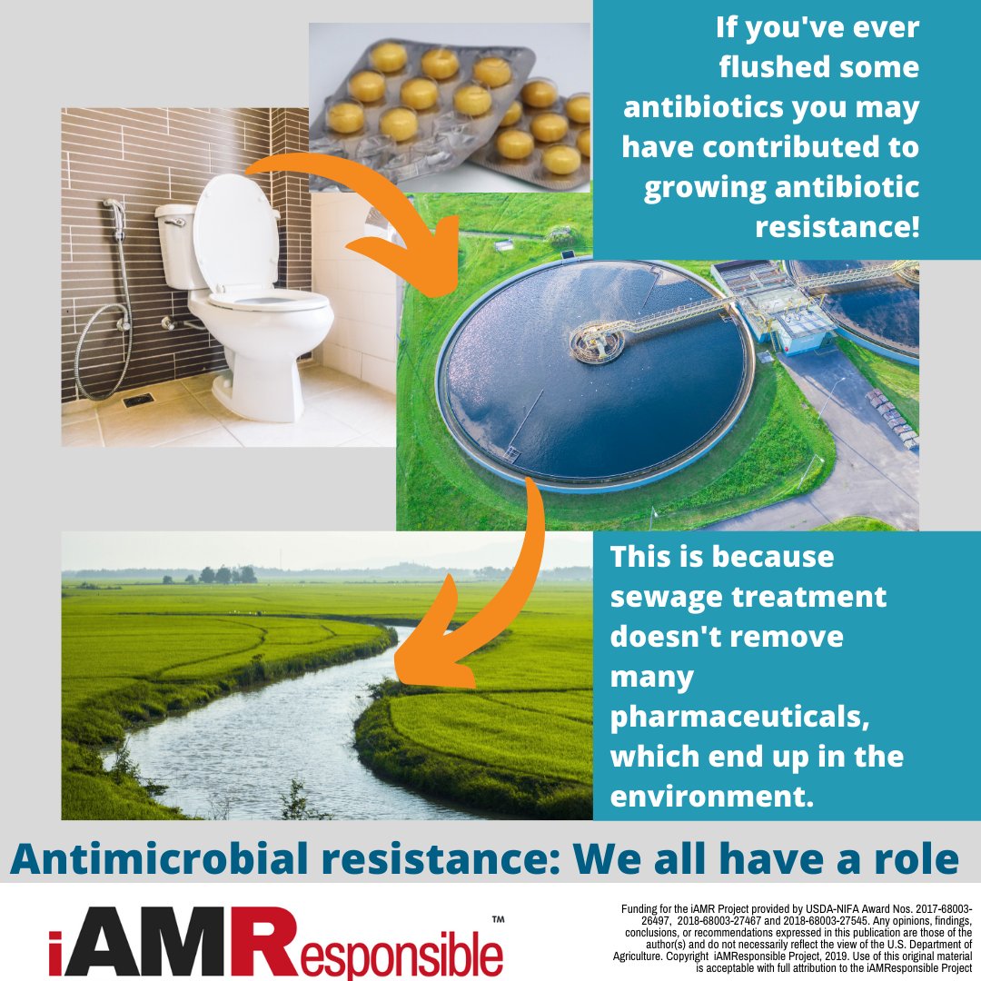 i_AMResponsible's tweet photo. DYK that sewage is full of lots of stuff that isn't poop? Excess Rx from our bodies, or dumped in the toilet, end up at a wastewater treatment plant too. But these plants aren't designed to remove Rx drugs, so they can get in the river. Use Rx as directed to prevent dumping. https://t.co/HYkb4XONXk