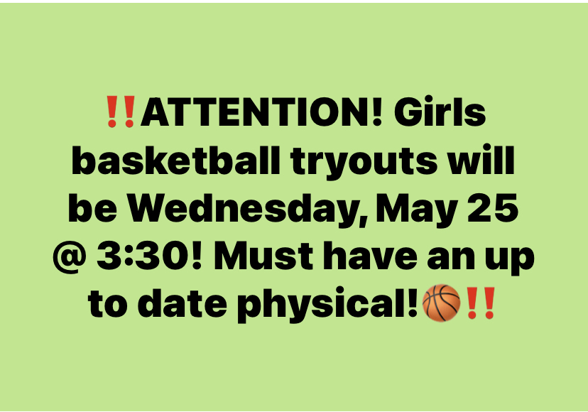 Girls basketball tryouts information! 🏀🐝