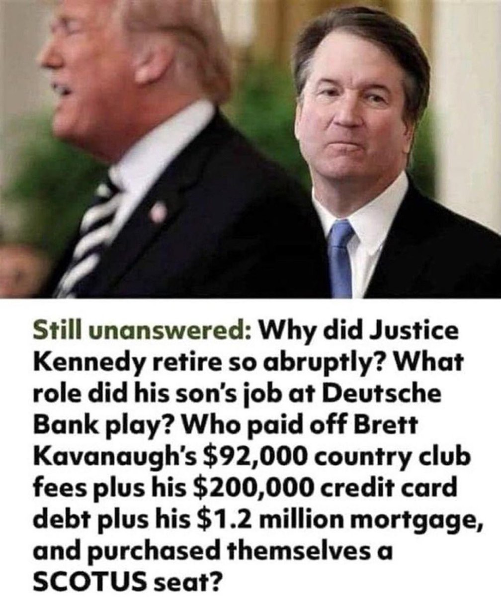 Icha20211's tweet image. #SupremeCourtCorruption 
#KavanaughLied #TrumpisaNationalDisgrace #TrumpIsATraitor #TrumpCrimeSyndicate