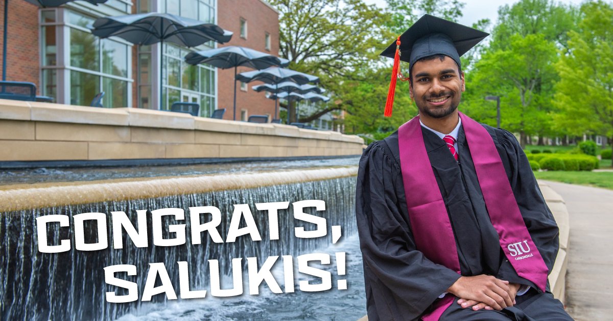 SIUC's tweet photo. Congratulations to all our graduating Salukis! We know you will rock in whatever you do! https://t.co/2rgtvEep0W