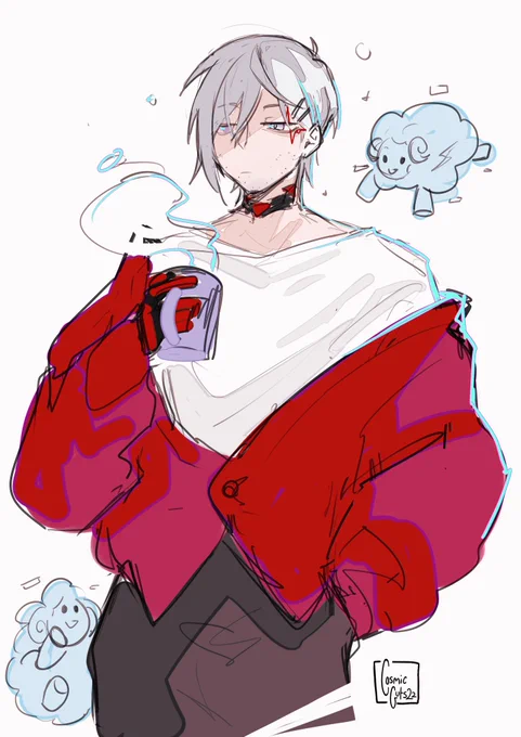 Doodle but I popped in Fulgurs stream the other day and I just came out of it wanting to draw archivist Fulgur yes yes

#FulGallery 