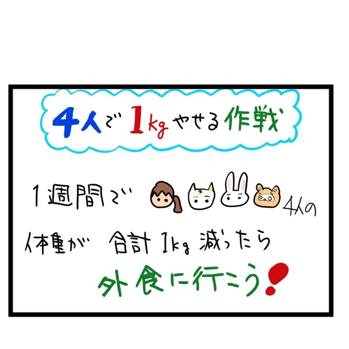 #四コマ漫画
#久々の外食 