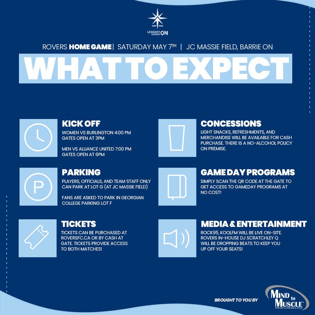 RoversFC_L1O's tweet image. Rovers FC Double Header at J.C. Massie Field on Saturday, May 7th 🗓
 
Here's what you need to know 👊
 
Women’s 🆚 Burlington SC at 4pm
Men’s 🆚 Alliance FC at 7pm
 
Tickets can be purchased here: bit.ly/38XBih0 🎟
 
#ThePeopleAreTheCounty #SCRFC #L1OMens #L1OWomens