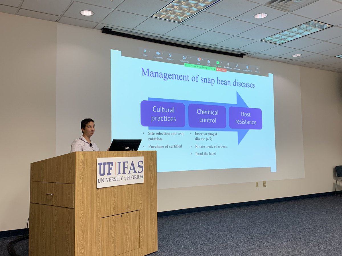 UF_PBC_VegFruit's tweet photo. Speakers from @EvergladesREC @UFTropical @SWFREC presented at the #2022SnapBeanConference today in Belle Glade. The #IPM session included #thrips, #weed, #disease management for #snapbean. @ERECWeedScience @katiavx @UF_PBC_VegFruit Ramdas Kanissery Shiism Zhang Dak Seal @UF_IFAS https://t.co/kq8tpBNOid