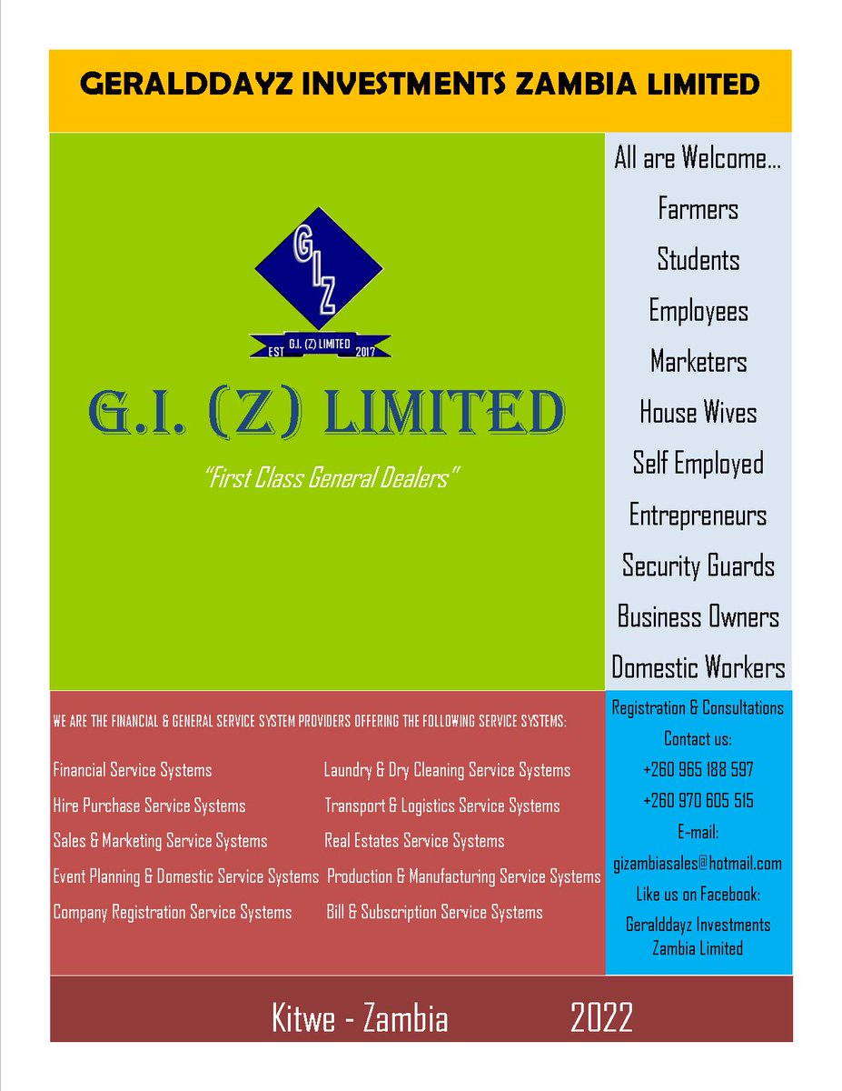 Geralddayz's tweet photo. We are Rebranding for the new Luangwa Branch Opening Soon!!! https://t.co/lGpYn3E7E1