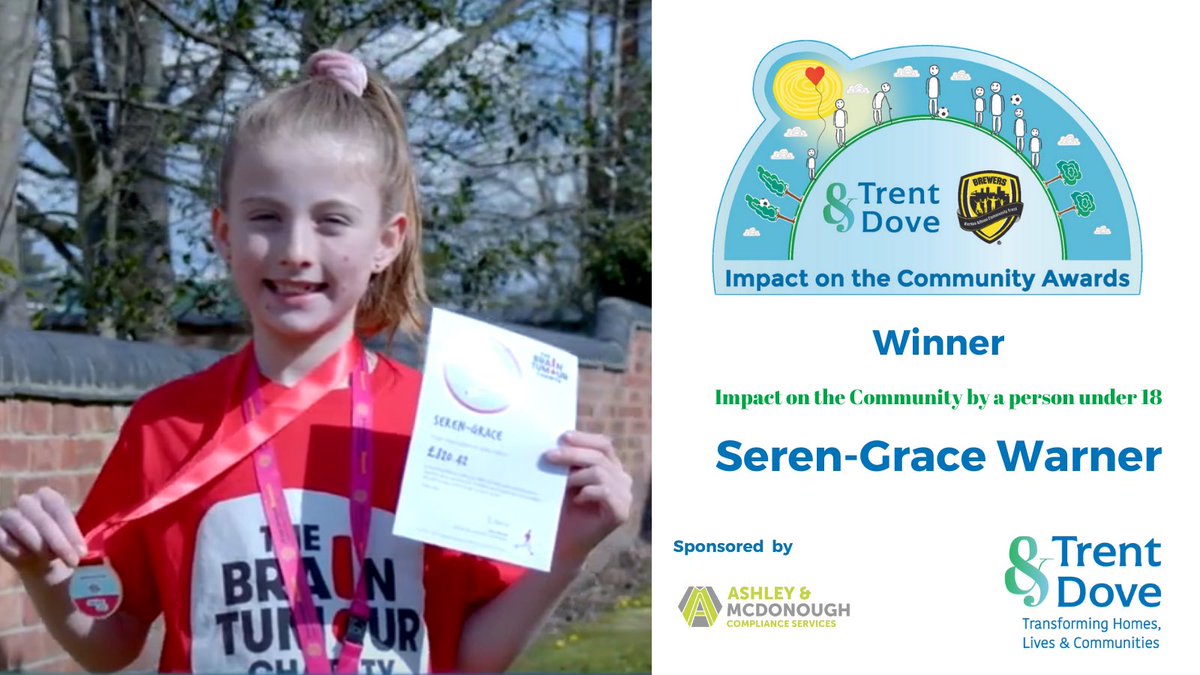 TaDHousing's tweet photo. Our final award of the evening is for Impact on the Community by a person under the age of 18, sponsored by #AMGroup and the winner is… Seren-Grace Warner. You are so wonderful Seren-Grace, a huge congratulations! https://t.co/X3oBHeAhcq
