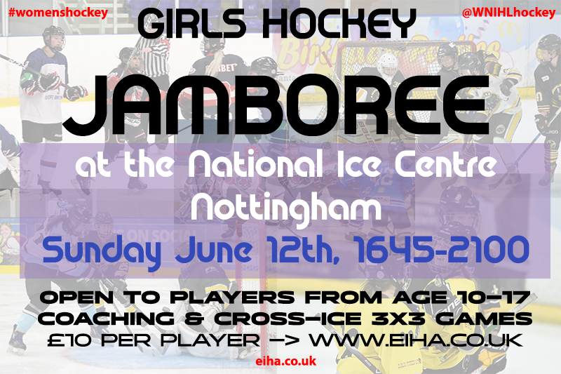 EngIceHockey's tweet photo. NEWS: Girls Hockey Jamboree in Nottingham - open to players age 10-17 registered with EIHA and @ScotIceHockey.

Will include coaching and 3x3 cross ice games.

Full details: https://t.co/RSPjFYW8KK

#womenshockey #jamboree https://t.co/AXHxHIuF6J