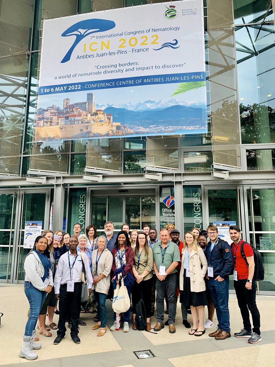 DrJennaRoss's tweet photo. That’s a wrap #ICN2022! A brilliant week in 🇫🇷 with over 500 nematologist from around the 🌍. Our week was filled with great presentations, a chance to catch up with old friends and of course make new ones. It was also a fantastic opportunity to showcase our #SlugBot project. https://t.co/Mfmec1maRh