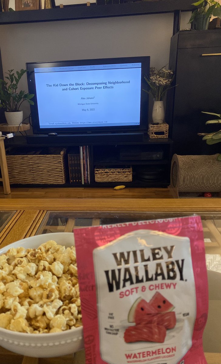 Pro tip: if your academic partner asks you to watch their practice presentation, require them to provide movie theater style snacks