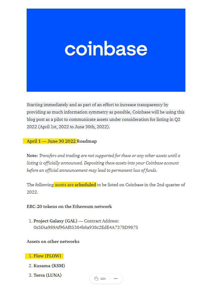 intangible_eth's tweet photo. 🚀 @flow_blockchain on @coinbase

https://t.co/LZUzeRCov3 https://t.co/JXlSJX2EC9