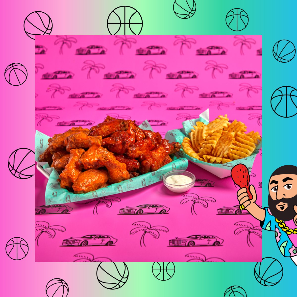 Another__Wing's tweet photo. Ladies & Gentlemen, your starting lineup: Major Game Day Pack 30-Piece & All I Do Is Wing 10-Wing Combo. Scroll to fan gush - link in bio to order 🏀🍗 #WingThePlayoffs #AnotherWing https://t.co/CaidFiNAUl