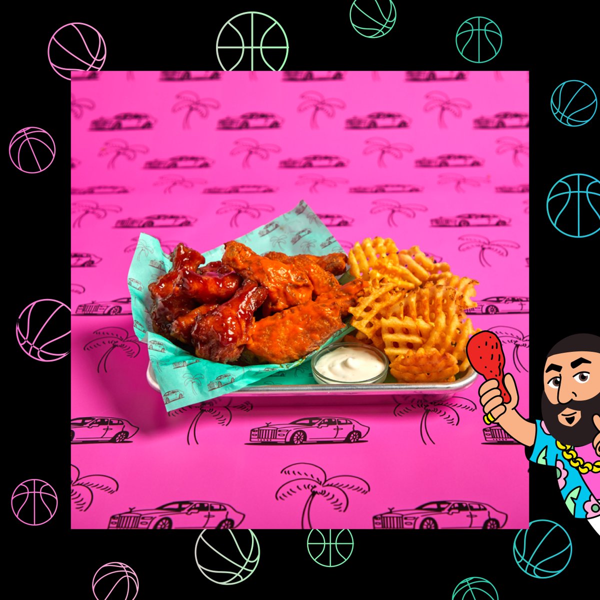 Another__Wing's tweet photo. Ladies & Gentlemen, your starting lineup: Major Game Day Pack 30-Piece & All I Do Is Wing 10-Wing Combo. Scroll to fan gush - link in bio to order 🏀🍗 #WingThePlayoffs #AnotherWing https://t.co/CaidFiNAUl