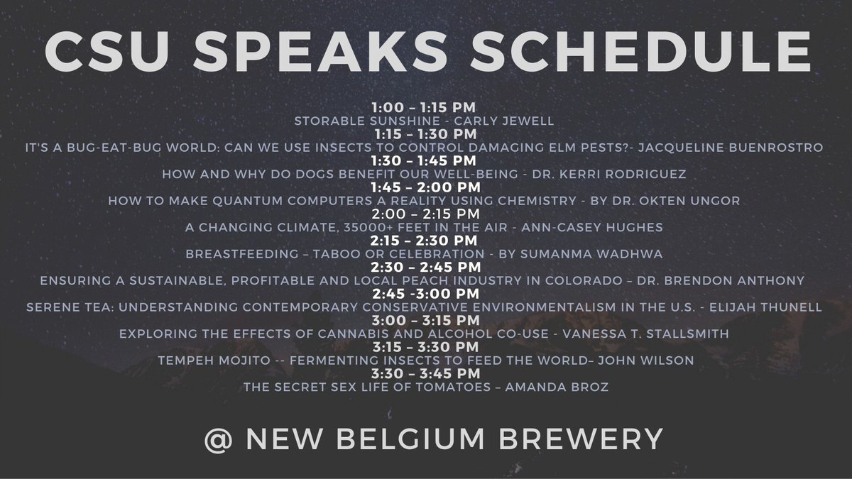 anncaseyhughes's tweet photo. come to @newbelgium tomorrow 1-4pm for some fun "jargon-free" science talks, including one from yours truly! https://t.co/5RNNAcoqwP