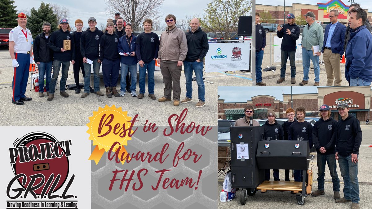 Congratulations to the <a href="/FondduLac_HS/">Fond du Lac High School</a>  Project G.R.I.L.L. team - they earned the Best in Show Award for the grill and smoker they created. The project is done under the guidance of their teachers and manufacturing partner - Ahern. This is a <a href="/EnvisionGrtrFDL/">Envision Greater FDL</a> program. #FondyPride