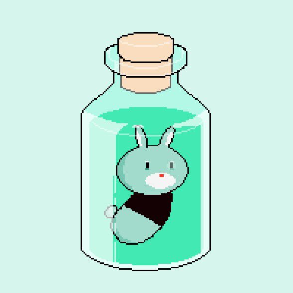 Mebbit_K's tweet photo. @Mory_c_ 모리작가님에게 결국 🍶담겼다. 🧭이리저리 돌아다니다 결국 잡혀 이렇게 담금주가 되었다. 모리작가님 최고!😆 감사랑합니다.❤️ 
#nft #rhythmicalNFT #mebbit #nftart #cutism https://t.co/LbZ9batzfW