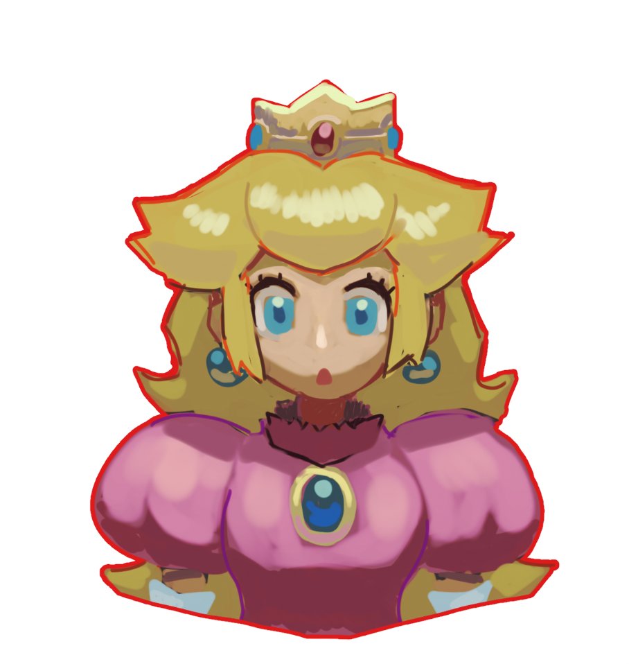 princess peach 1girl solo blonde hair jewelry blue eyes earrings long hair  illustration images