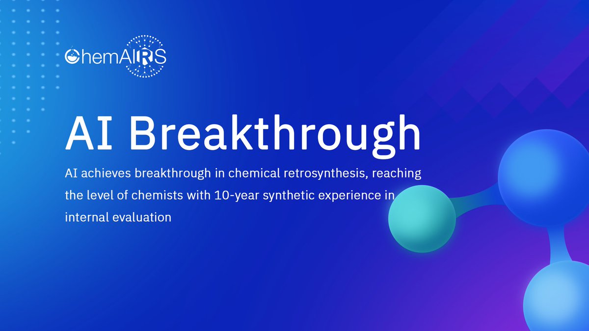 AI achieves breakthrough in chemical retrosynthesis, reaching the level of chemists with 10-year synthetic experience in internal evaluation. Click lnkd.in/geJHCDQY to view more and start a free trial on chemical.ai
View ChemAIRS demo lnkd.in/g_2as_V4