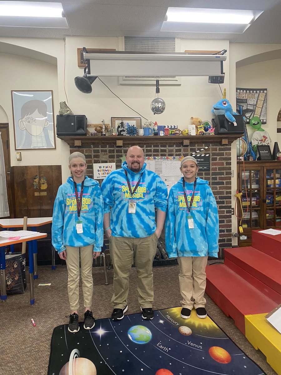 A few Ss chose to dress like me for Teacher Appreciation Week - bald caps and all!