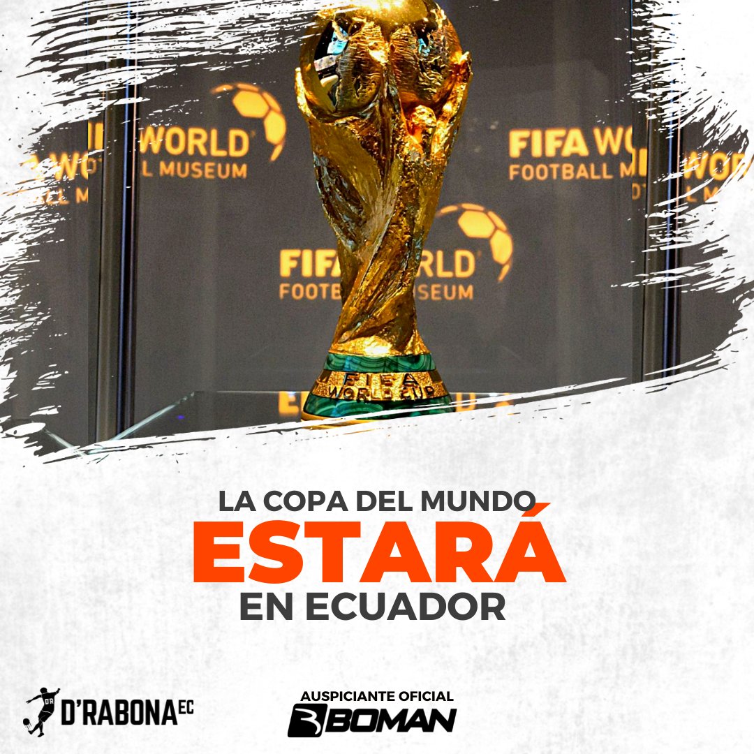 La podemos conocer en el mes de agosto la Copa Del Mundo.
La <a href="/fifaworldcup_es/">Copa Mundial FIFA 🏆</a> ha confirmado que el trofeo máximo del planeta se paseará en los 4 países clasificados en forma directa osea <a href="/CBF_Futebol/">brasil</a> <a href="/afa/">AFA</a> <a href="/AUFOficial/">AUF</a> y <a href="/FEFecuador/">FEF 🇪🇨</a> 
Informe gracias a <a href="/betcrisecuador/">Betcris Ecuador 🇪🇨</a> ⚽️⚽️⚽️