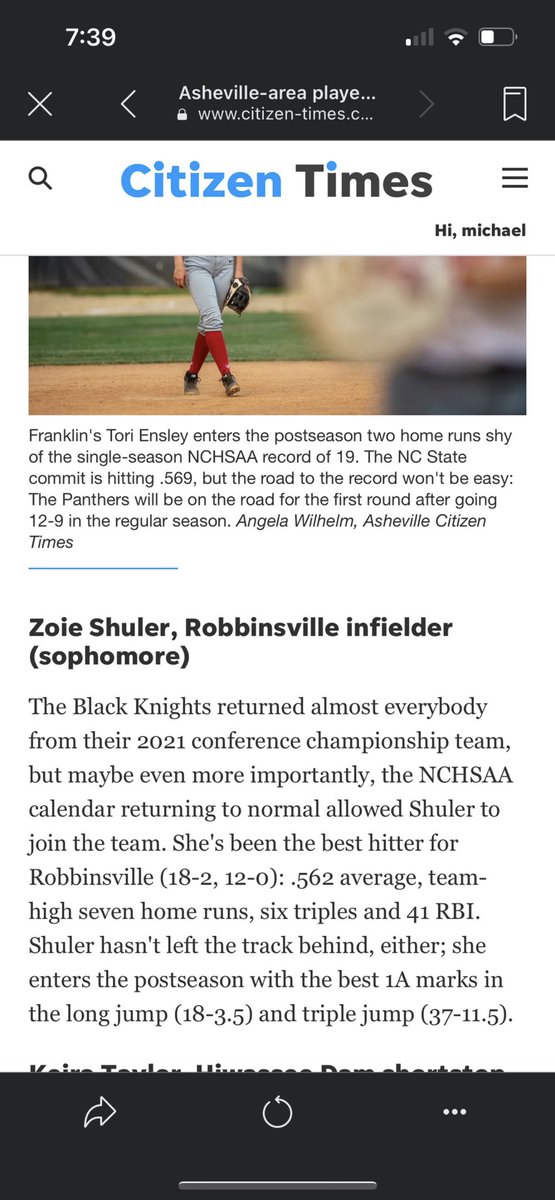 Thank you <a href="/asheville/">The Citizen Times</a> for showing Robbinsville softball some love! This is possible because of great teammates, coaches and the best program! #mudita