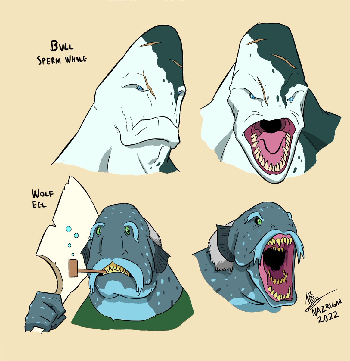 A3Dnazrigar's tweet photo. And ta-daa! My first week of Mermay drawings in one tweet!
#mermay2022 #mermay #characterdesign #creaturedesign #mermaids https://t.co/aH68sZh8JI