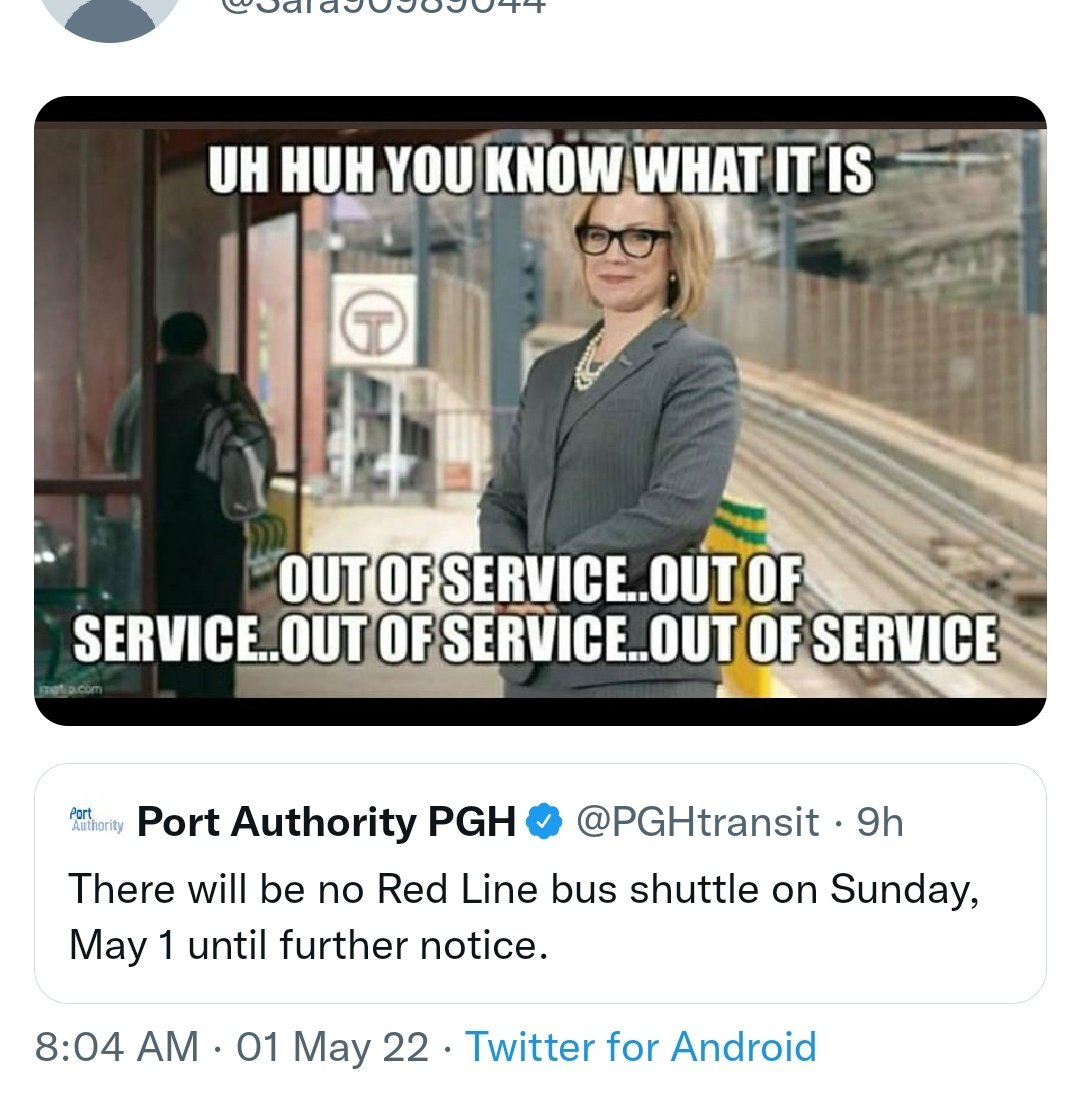 Sara90989044's tweet photo. @PGHtransit CEO Kellemen #beechview deserves better. Leadership Fail https://t.co/6LkC04gvFB