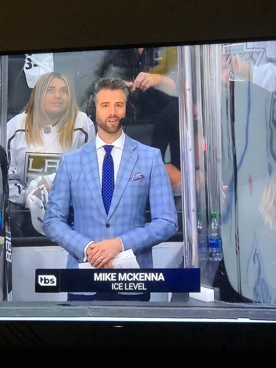 brianslagel's tweet photo. Great seeing my good friend @MikeMcKenna56 on @TBSNetwork! #nhl #kingsvsoilers #nhlplayoffs2022 https://t.co/PncPwFt4KG