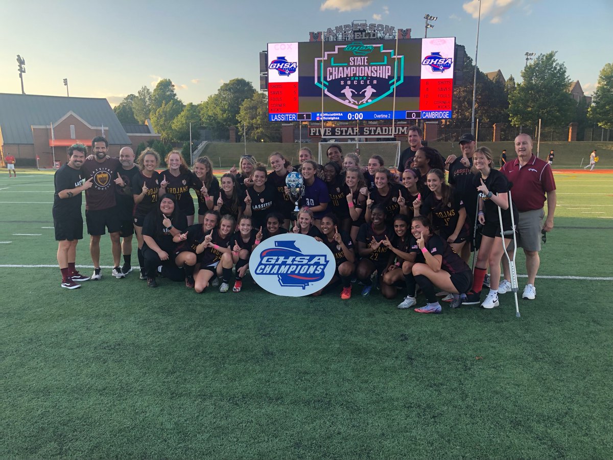 OfficialGHSA's tweet photo. Soccer Championships | Day 4 Recap

6A @ Mercer University
Girls: #Lassiter def #Cambridge 1-0 OT (3-2 PK)
Boys: #Lassiter def #Dalton 3-1

7A @ McEachern
Girls: #WestForsyth def #MillCreek 3-2 OT
Boys: #Harrison def #Pebblebrook 2-1 OT

#Select #PlayPerformCompeteTogether https://t.co/xO2KIEzatQ