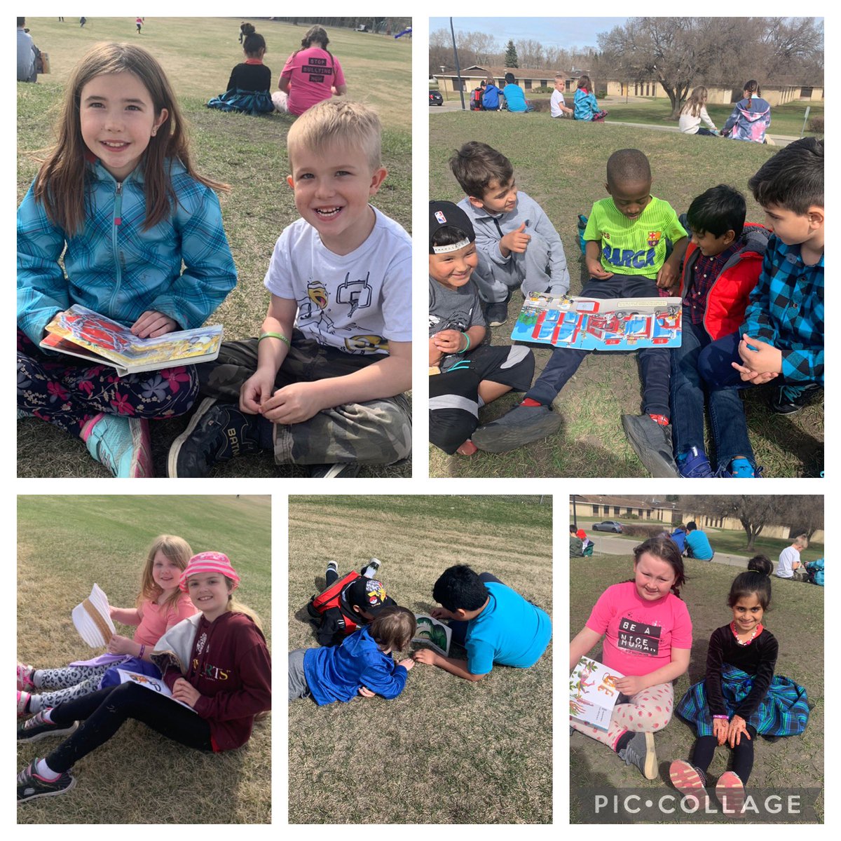 This week our kindergarten students enjoyed fresh air &amp; good books with our Grade 3 Reading Buddies! 📘💞<a href="/FVSpecialPlace/">Fairview Elementary</a> #EducationWeek <a href="/rdpschools/">rdpschools</a>
