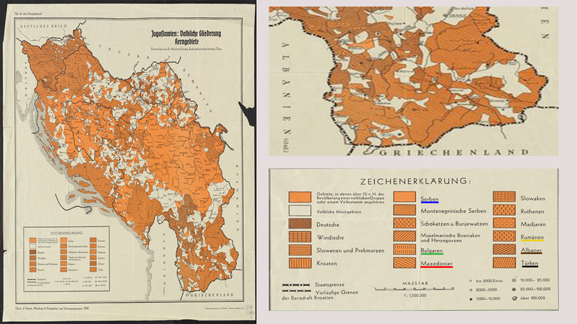 ГЕРМАНСКА КАРТА ОД 1940г.: МАКЕДОНЦИТЕ ПРЕТСТАВЕНИ КАКО ЗАСЕБЕН И МНОЗИНСКИ НАРОД ВО МАКЕДОНИЈА