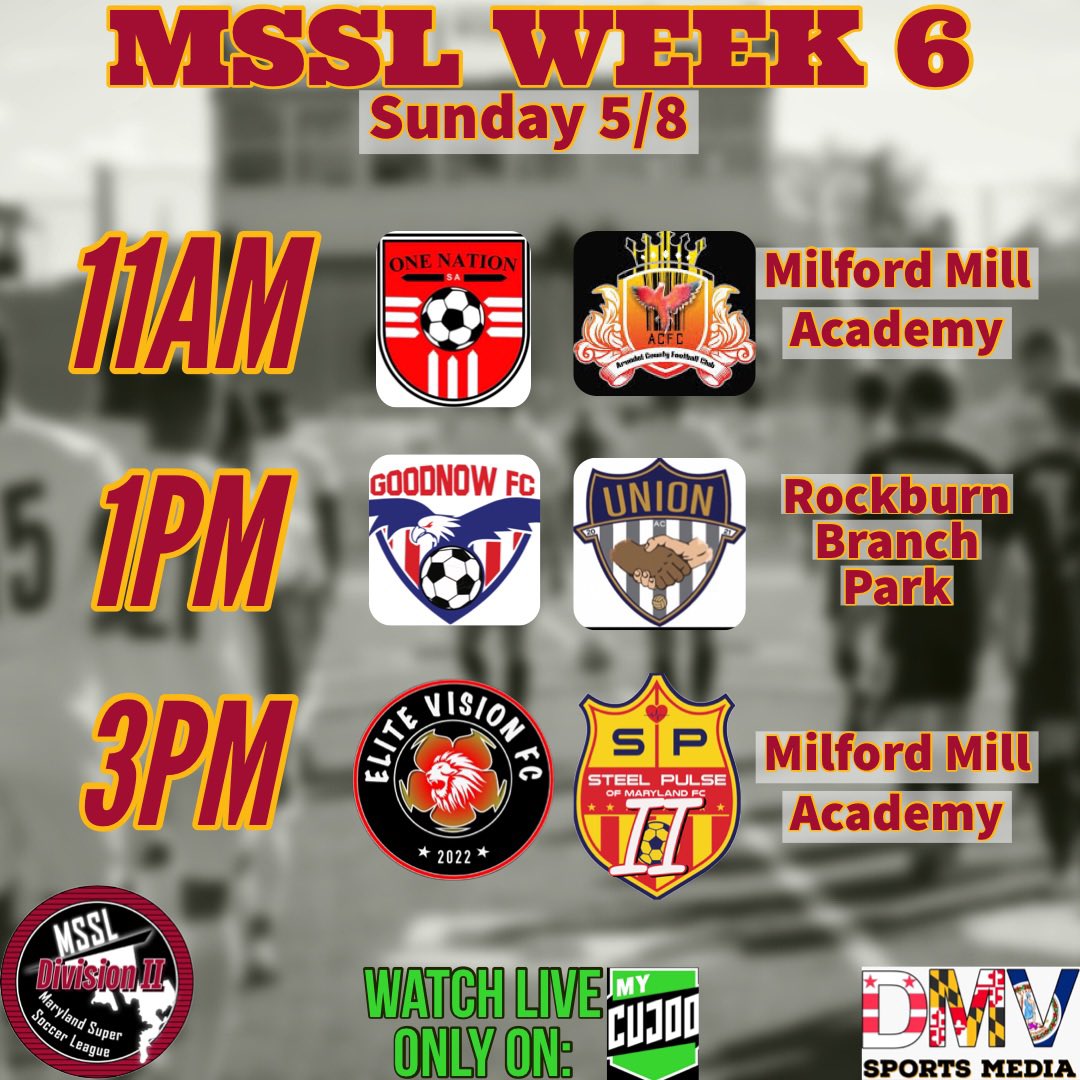 Week 6 is Here! <a href="/USASARegion1/">USASA Region I</a> <a href="/marylandsoccer/">Maryland Soccer</a>
