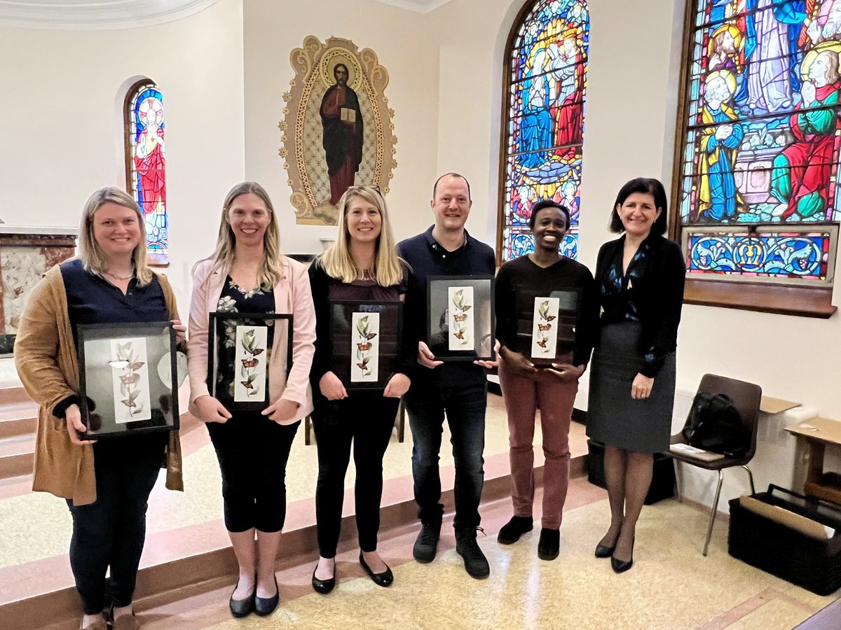 TamaraLNugent's tweet photo. As Catholic Education Week draws to a close, we commissioned one cohort of From Information to Transformation program graduates and welcomed another. #FormationForMission @WCDSBNewswire #WalkingEachOtherHome @DioceseHamilton https://t.co/3uFGFzsuAT