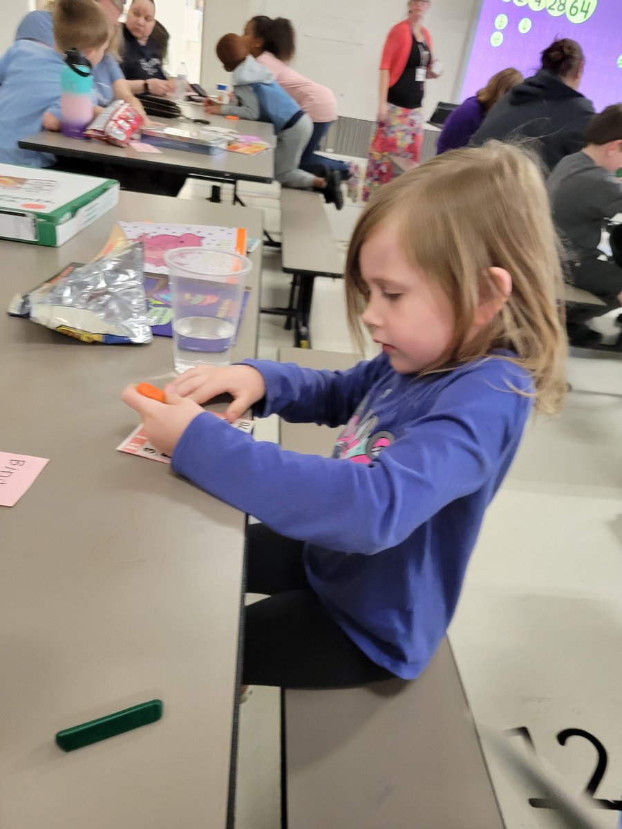 PTA BINGO for books with my girls. They scored more Piggie and Gerald books, so yeah its all good!