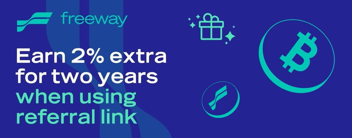 itsJoeMain's tweet photo. Thinking about signing up for @FreewayFi to get up to 43% per year on #Stablecoins, $BTC, $ETH and more?
Add an extra 2% (of annual rewards) to that by using my referral link:
https://t.co/0ZFhVKqY6m
$FWT #FreewayFi https://t.co/7It7pUwCGz